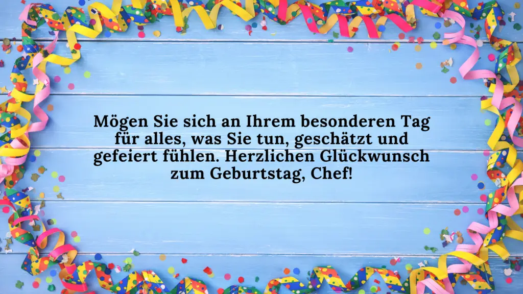 Geburtstagswünsche für den Chef