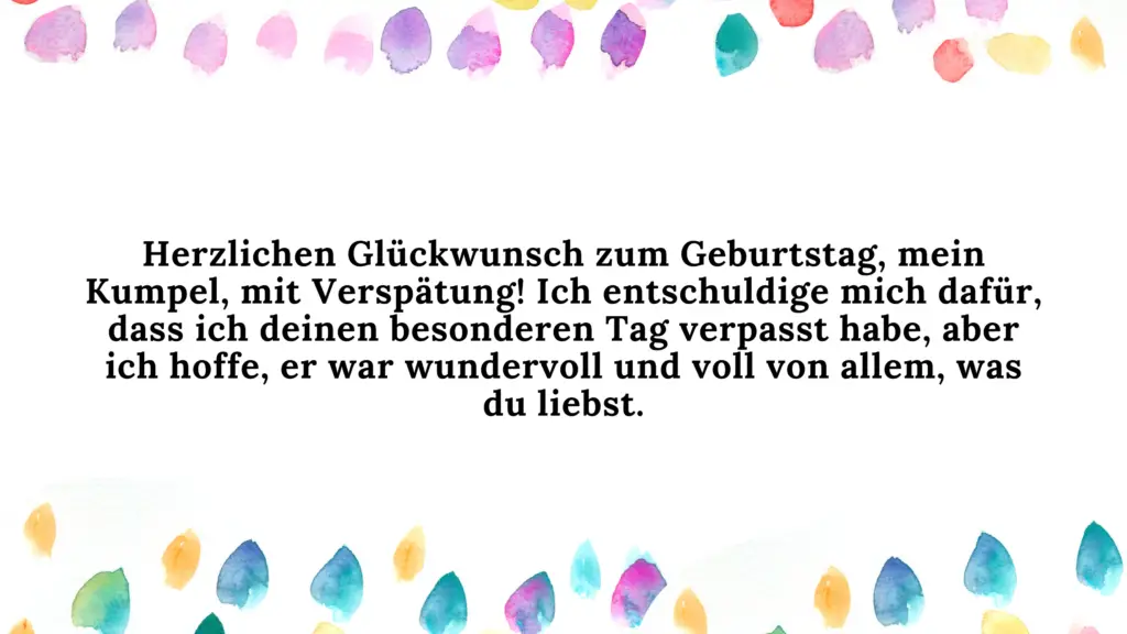 Nachträgliche Geburtstagswünsche für Männer