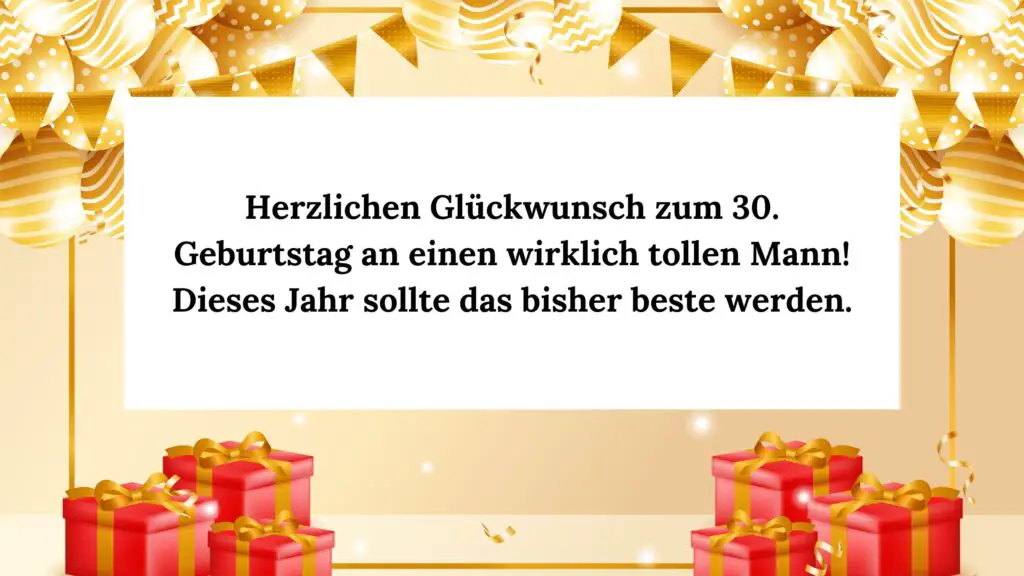 Geburtstagswünsche für Manner 30 Jahre