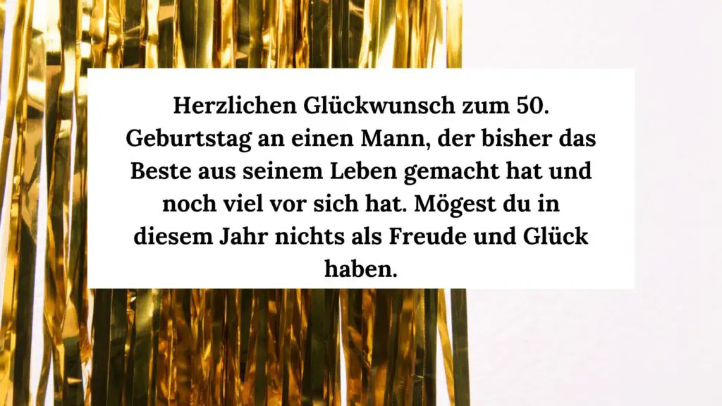 Geburtstagswünsche für Manner 50 Jahre